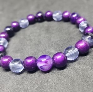 Grape agate and Alexandrite healing bracelet